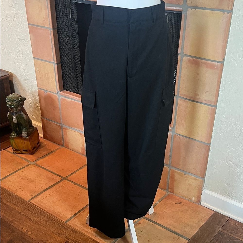 Zara Black Cargo Trousers, size M